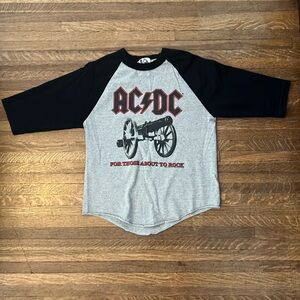 AC/DC 3/4 sleeve shirt Med.